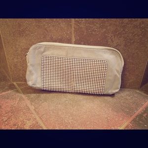 Gold/off white clutch